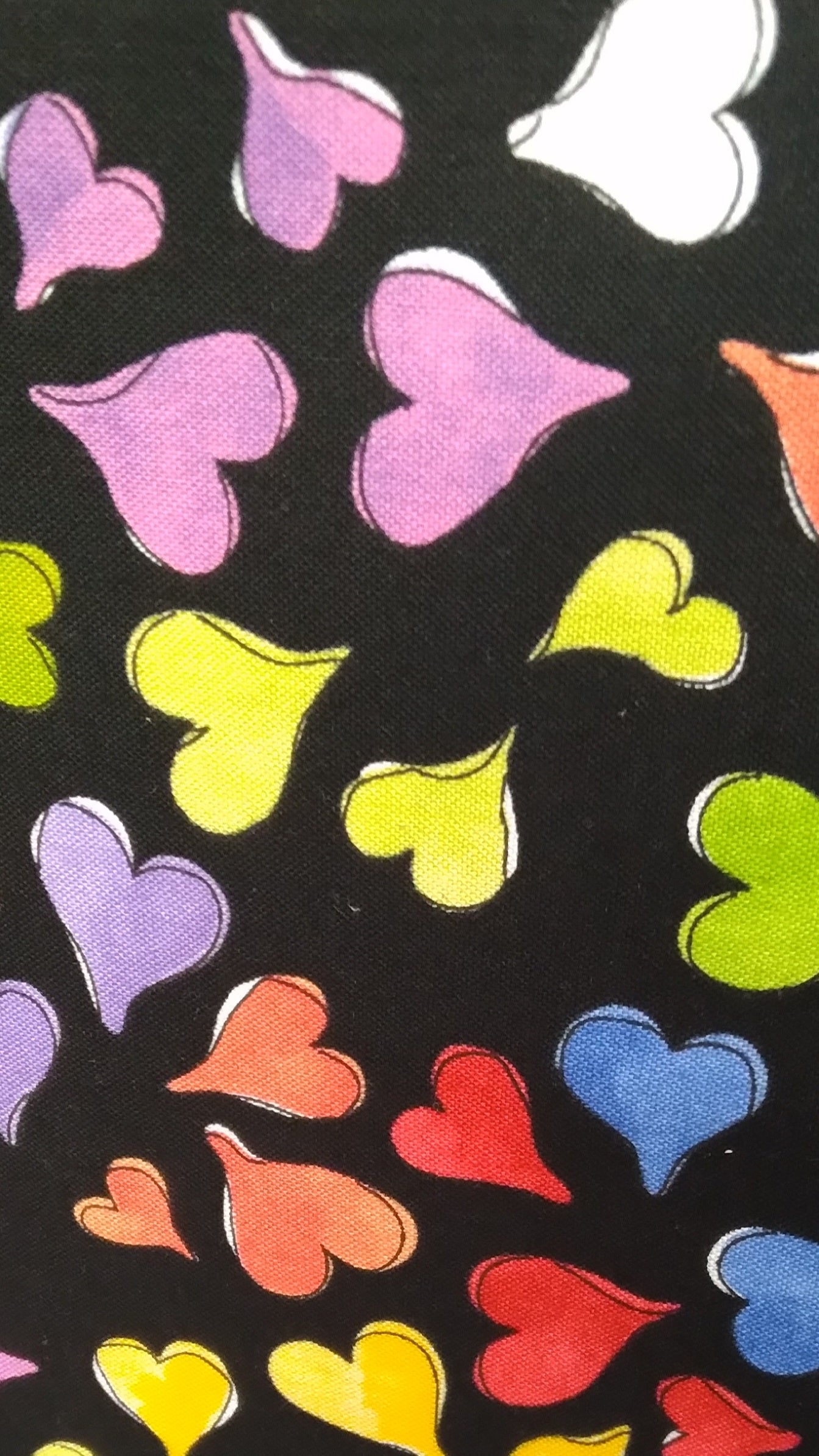 Loralie Designs Happy Hearts Black 692-430