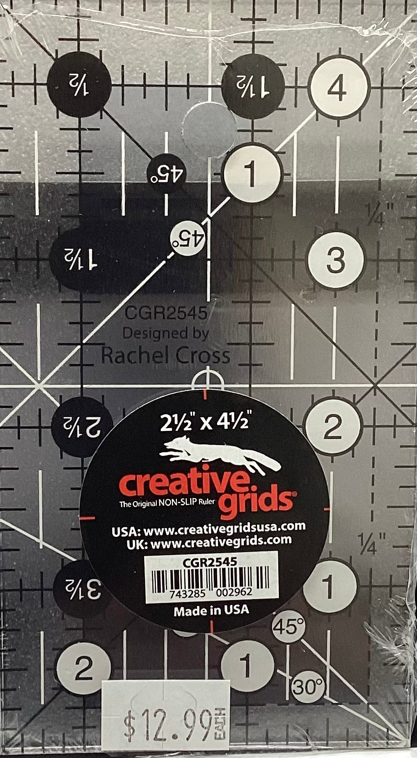 Creative Grids Ruler 2.5" x 4.5” CGR2545