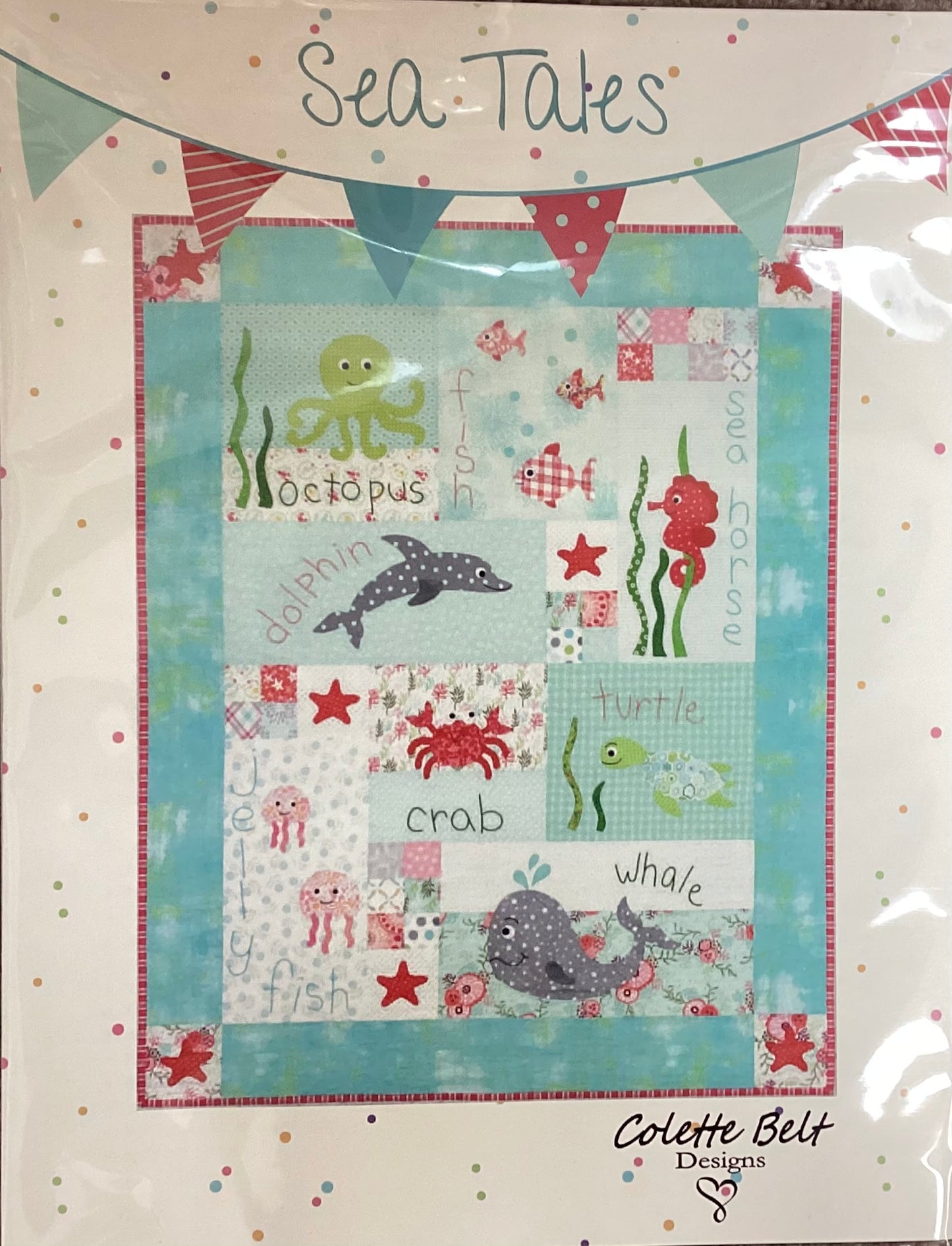 Sea Tales Quilt Kit 38” x 48” designed by Colette Belt Designs