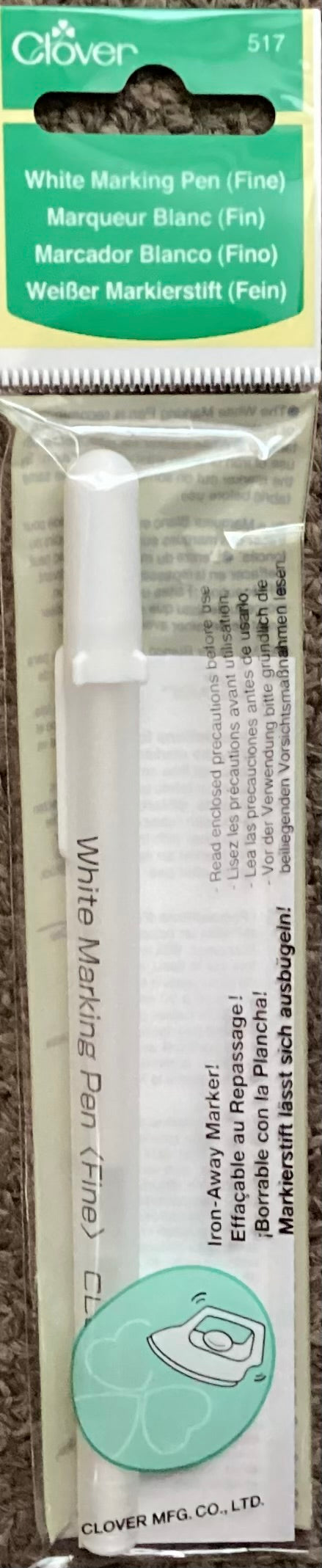 Clover White Marking Pen (Fine)