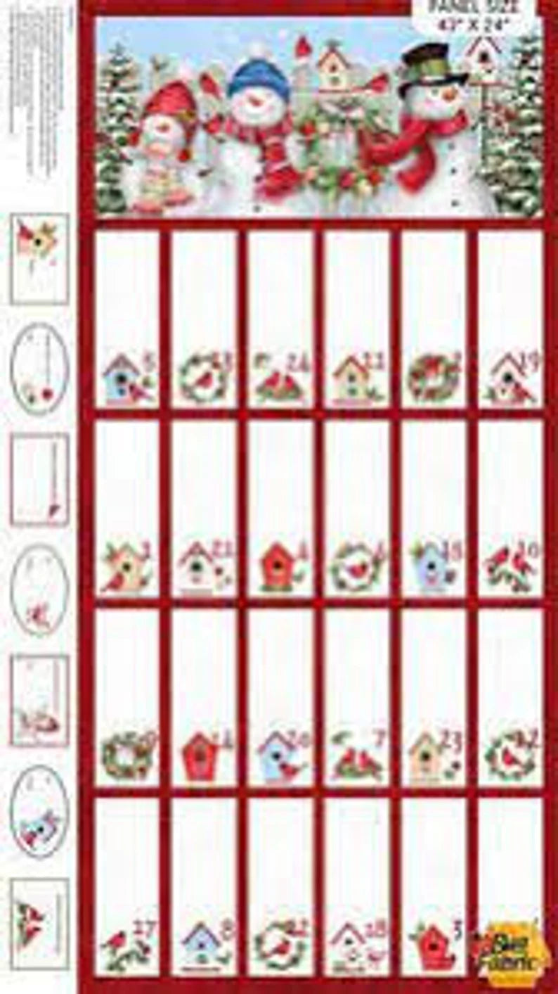 Winter Welcome Advent Calendar Panel 24” x 45”