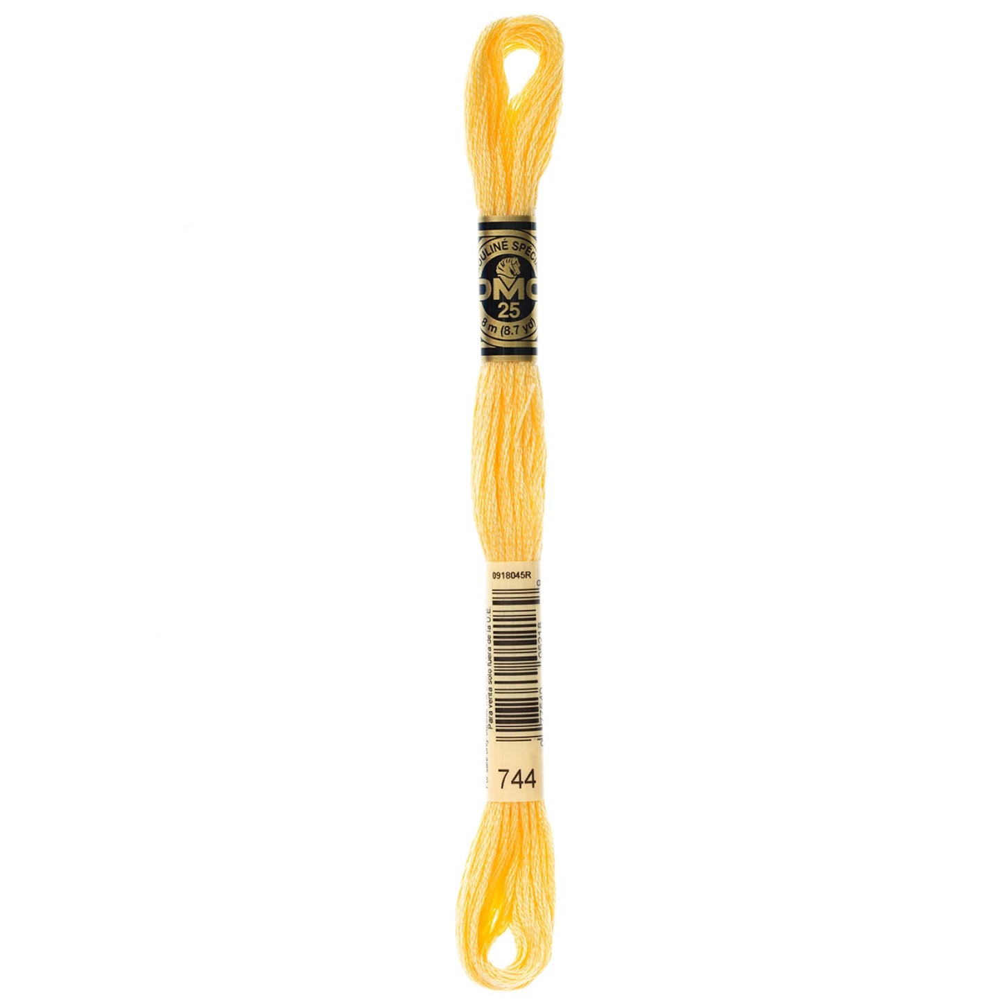DMC Floss #744 Pale Yellow