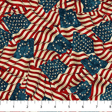 America 250 Beige Multi Flags 108” Backing B28371-12