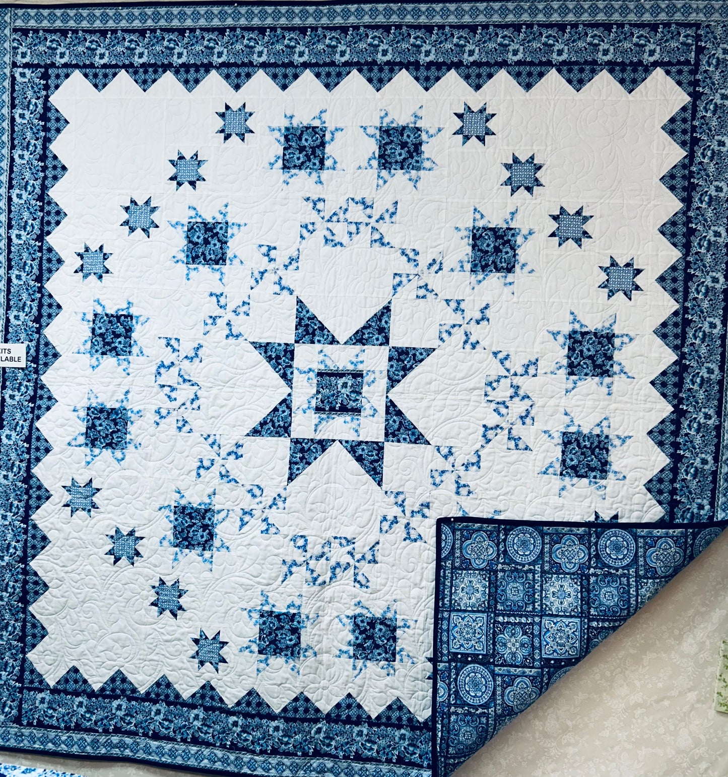 Bluesette Stars Quilt Kit 72” x 72”