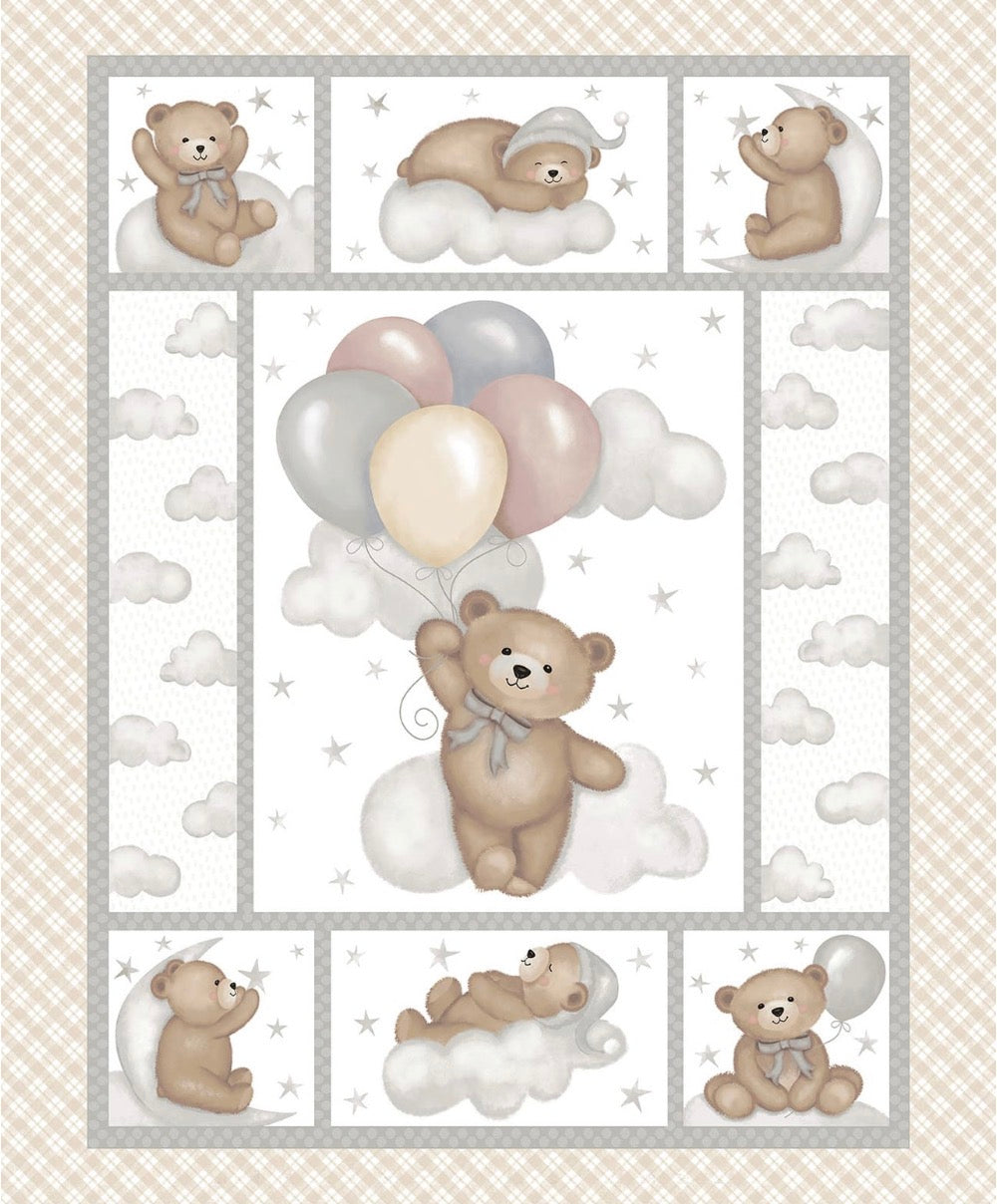Sleepy Teddy Panel