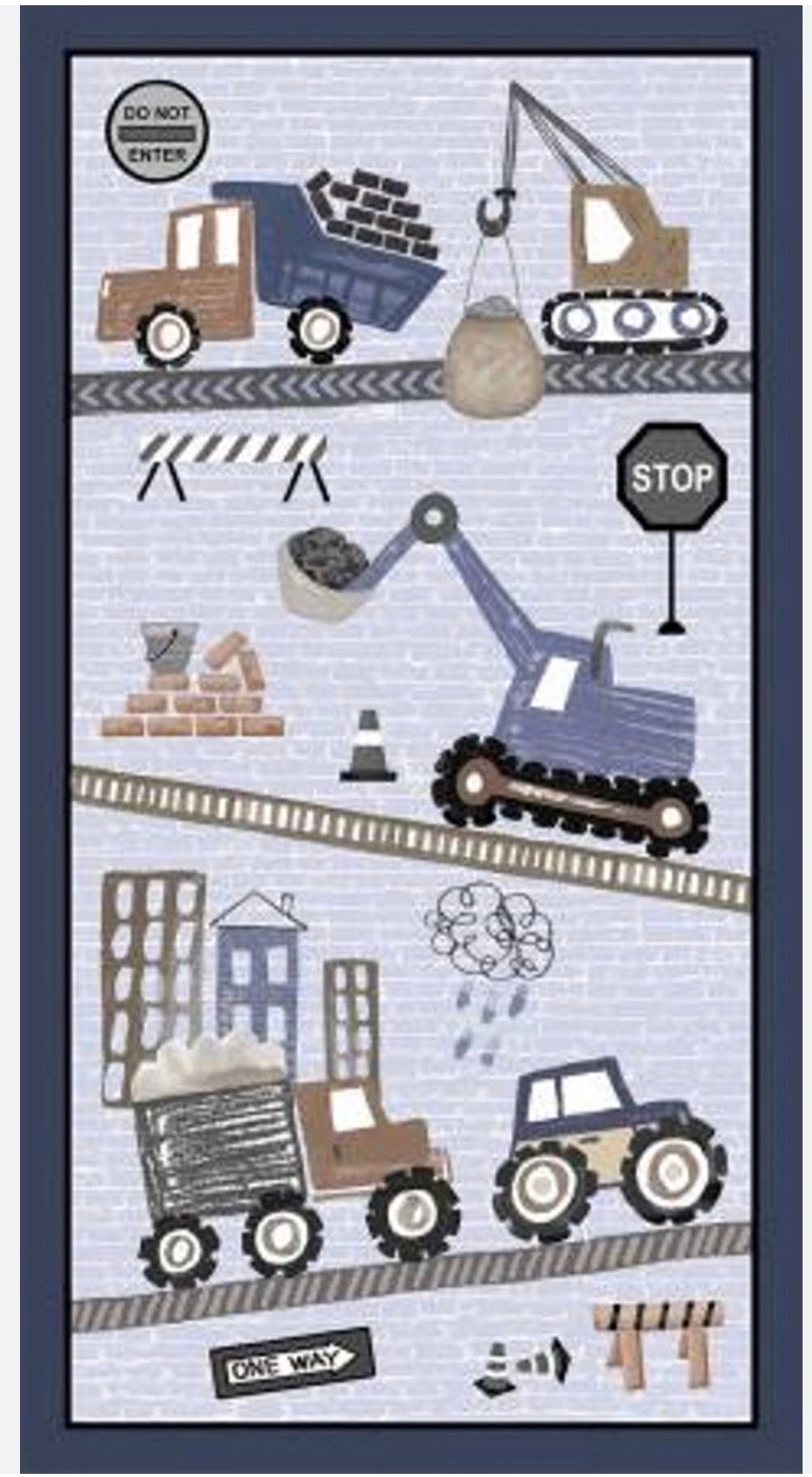 Diggers and Dumpers Panel-22" x 45"