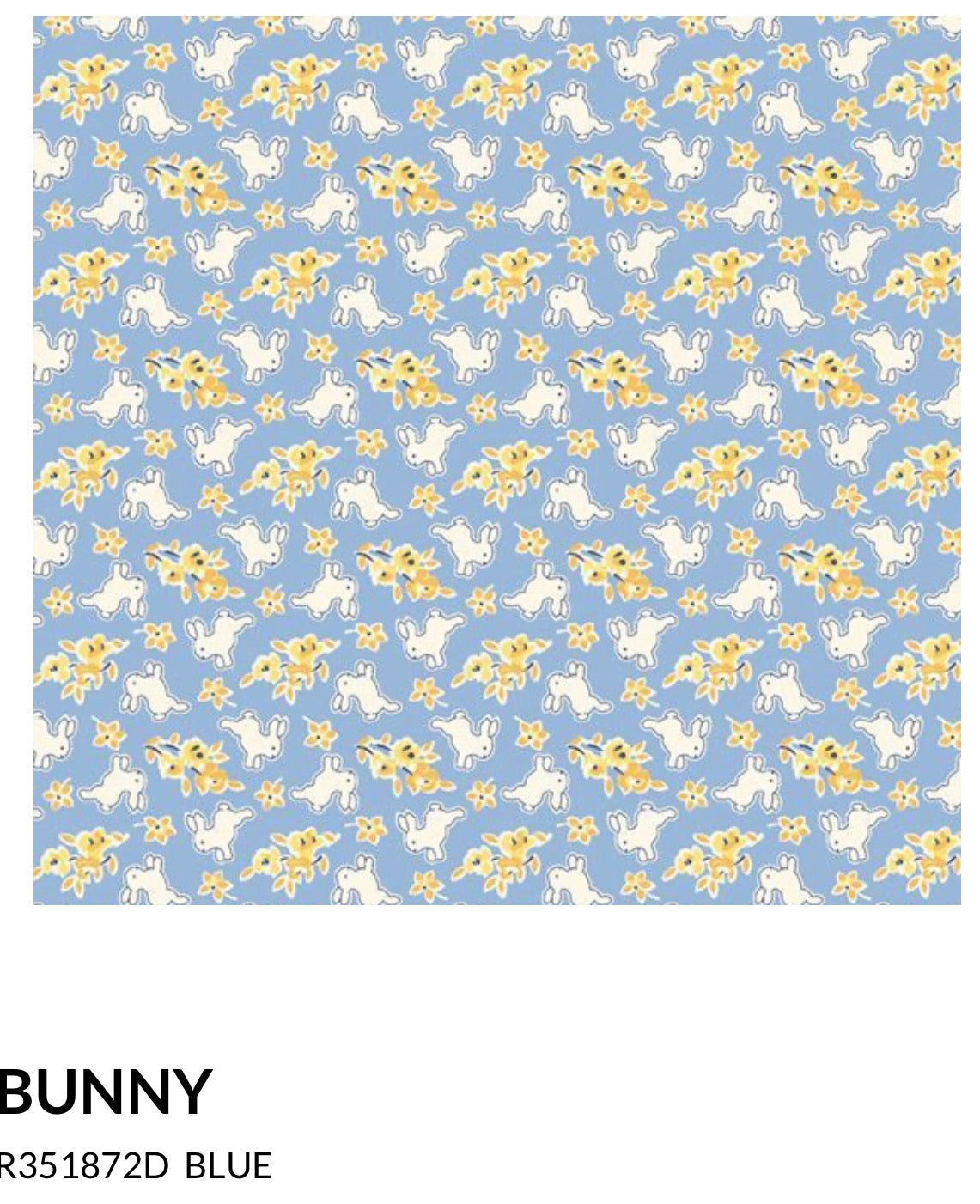 Aunt Grace Rock My Baby by Judie Rothermel for Marcus Fabrics Bunnies R351872D Blue