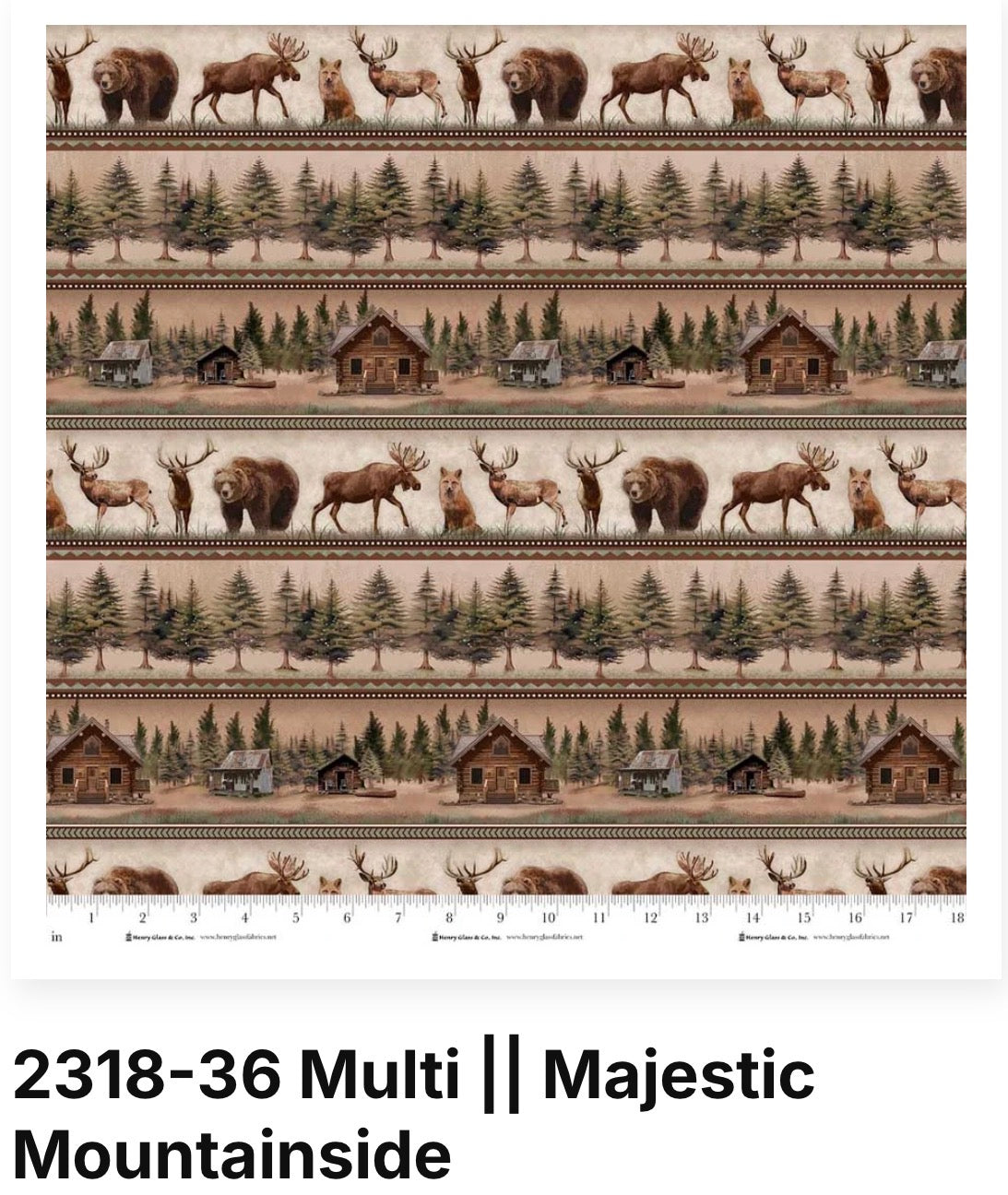 Majestic Mountainside by Jane Shade Beach for Henry Glass & Co. Patt# 2318 Col# 36 Multi