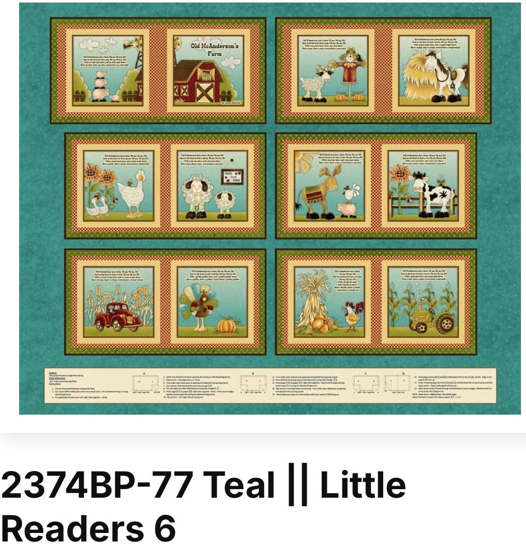 Little Readers 6 Old McAnderson’s Farm Patt# 2374BP Col# 77 Teal
