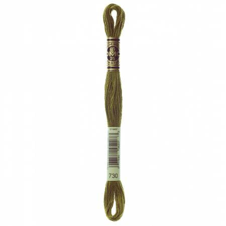 DMC Floss #730 Very Dark Olive Green