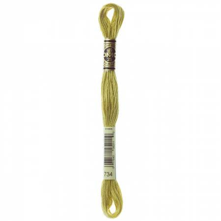 DMC Floss #734 Light Olive Green