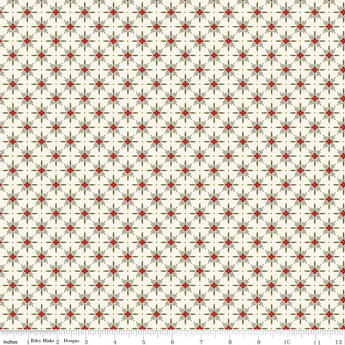 Christmas Greetings by Designer Sandy Gervais for Riley Blake Designs CD17666 Cream