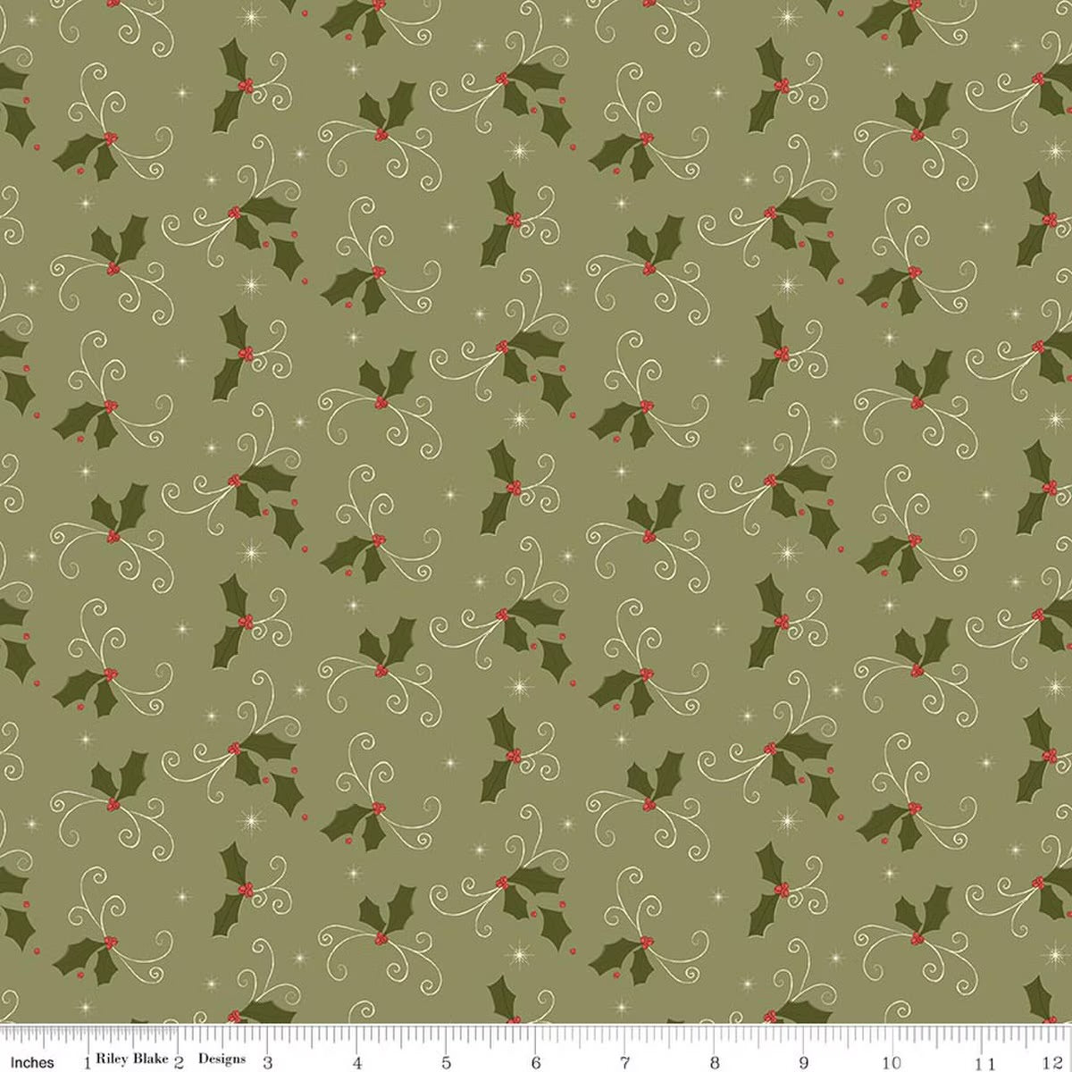 Christmas Greetings by Designer Sandy Gervais for Riley Blake Designs C17663 Spruce
