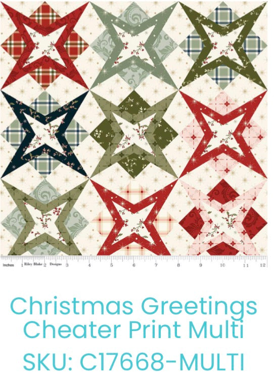 Christmas Greetings by Designer Sandy Gervais for Riley Blake Designs CD17668 Multi