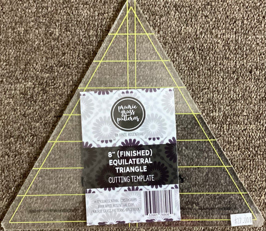 8" (Finished) Equilateral Triangle Cutting Template