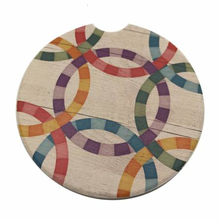 Car Coaster Double Wedding Ring Design