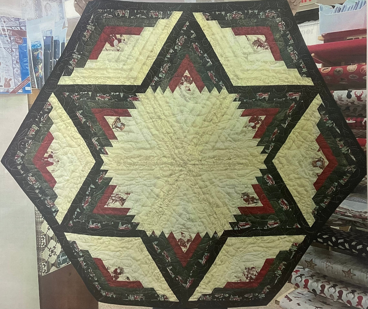 60 Degree Diamond Log Cabin Table Topper/Tree Skirt Kit