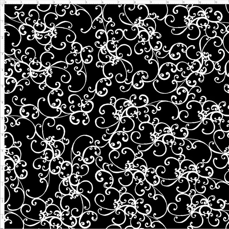 Loralie Designs Elegant Scroll Black 692-616