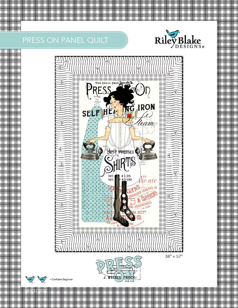 Riley Blake Designs Press On Panel Quilt Kit Using J. Wecker Frisch’s Press On Fabrics