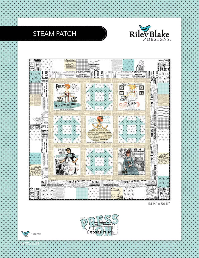 Riley Blake Designs Steam Patch Quilt Kit Using J. Wecker Frisch’s Press On Fabric