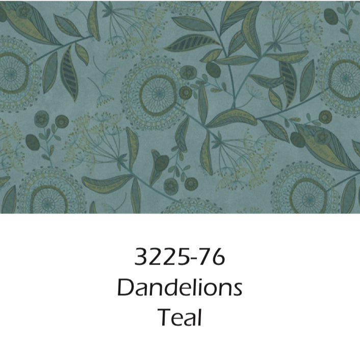 Gift of Grateful Praise Dandelions Teal Pattern: 3225, Color: 76