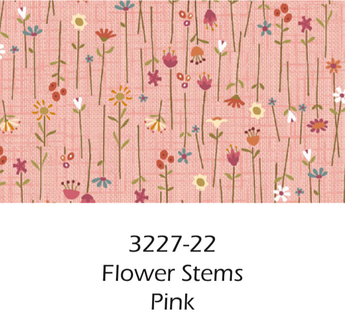 Gift of Grateful Praise Flower Stems Pink Pattern: #3227, Color: #22