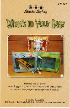 What’s in Your Bag Pattern 7” x 8 1/2” (70WB)