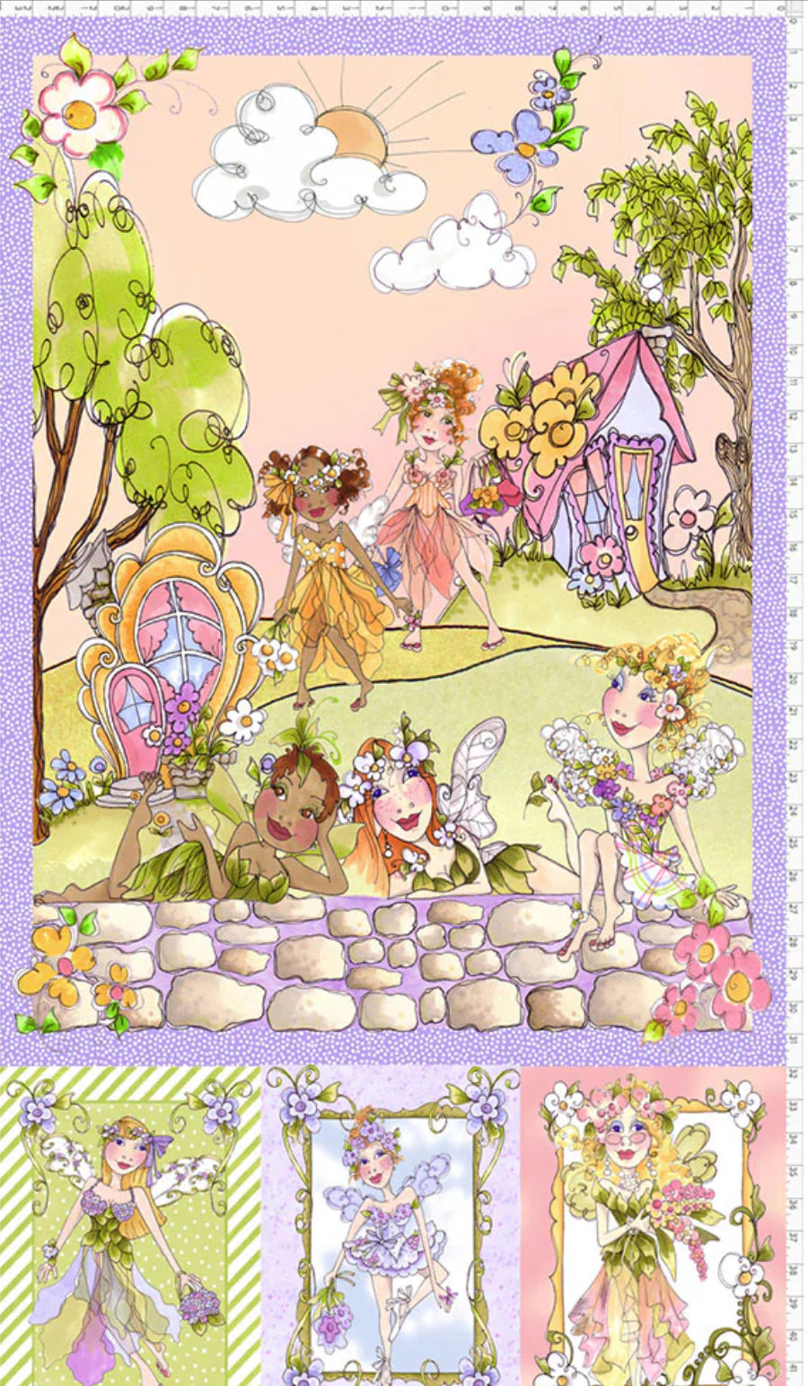 Loralie Designs FairyHill Panel Pastel/Multi 692-651