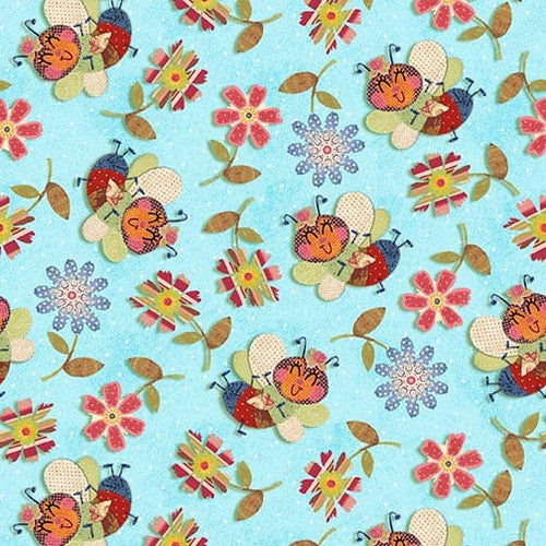 Bug Bliss by Sue Reeves Pattern: 8119, Color: 16 Tossed Bees and Flowers