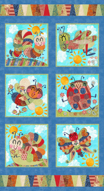 Bug Bliss by Sue Reeves Pattern: 8122, Color: 78 Panel 24” x 45”