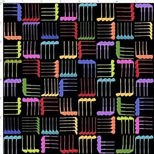 Loralie Designs Club Weave Black 692-375