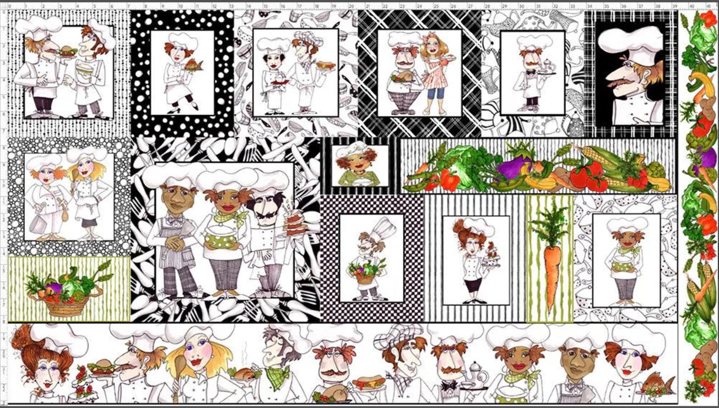 Loralie Designs Happy Chefs Panel 692-620 24” x 45”