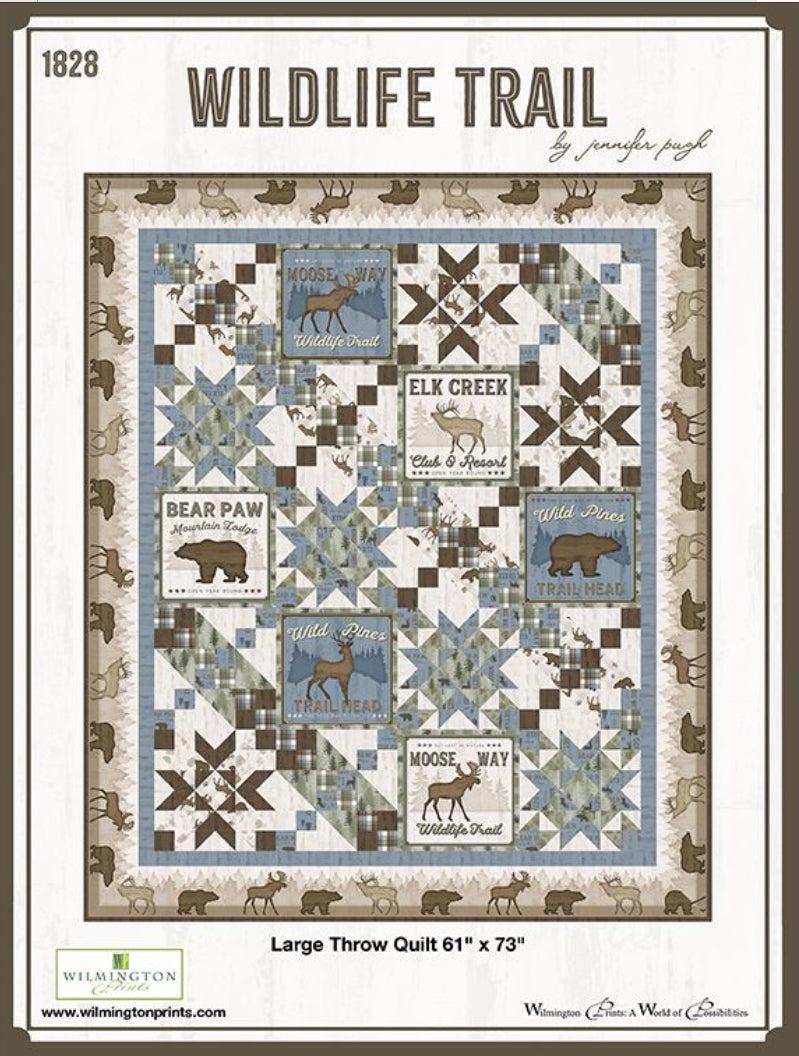 Wildlife Trail Quilt Kit 61” x 73”