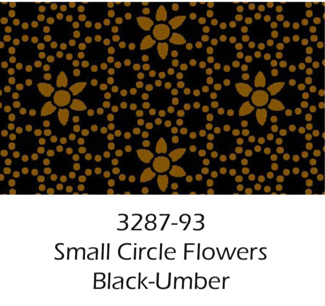 Oak and Maple by Janet Rae Nesbitt Pattern: 3287, Color: 93 Small Circle Flowers Black-Umber