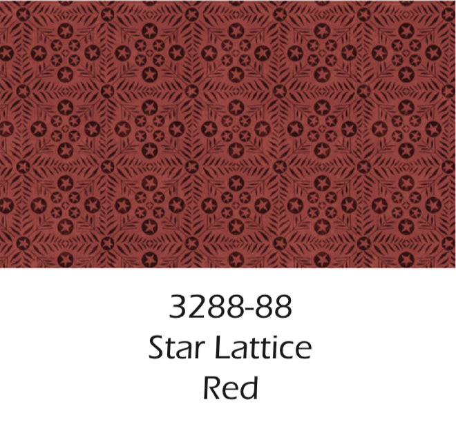Oak and Maple by Janet Rae Nesbitt Pattern: 3288, Color: 88 Star Lattice Red