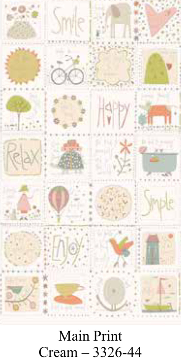Simply Be Panel by Anni Downs Pattern: 3326, Color: 44 Cream