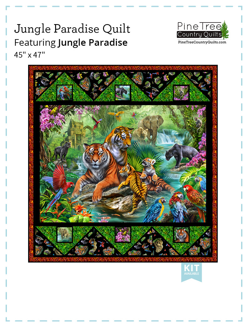 Jungle Paradise Pattern 45” x 47”