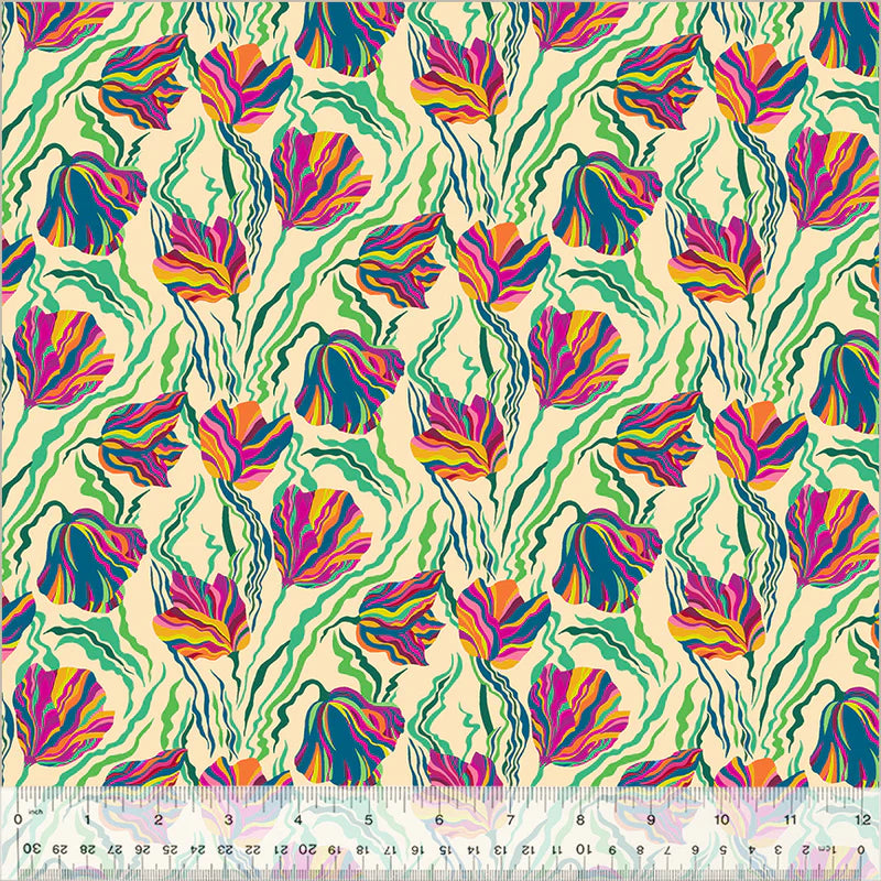 Botanica by Sally Kelly for Windham Fabrics 54014-5 Macadamia