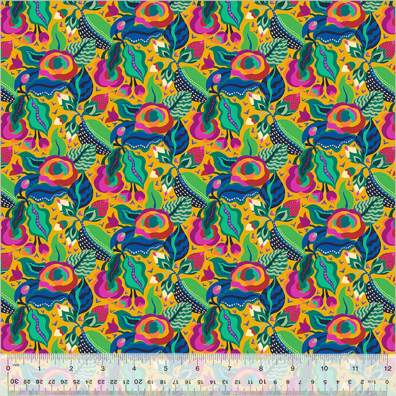 Botanica by Sally Kelly for Windham Fabrics 54015-7 Gold