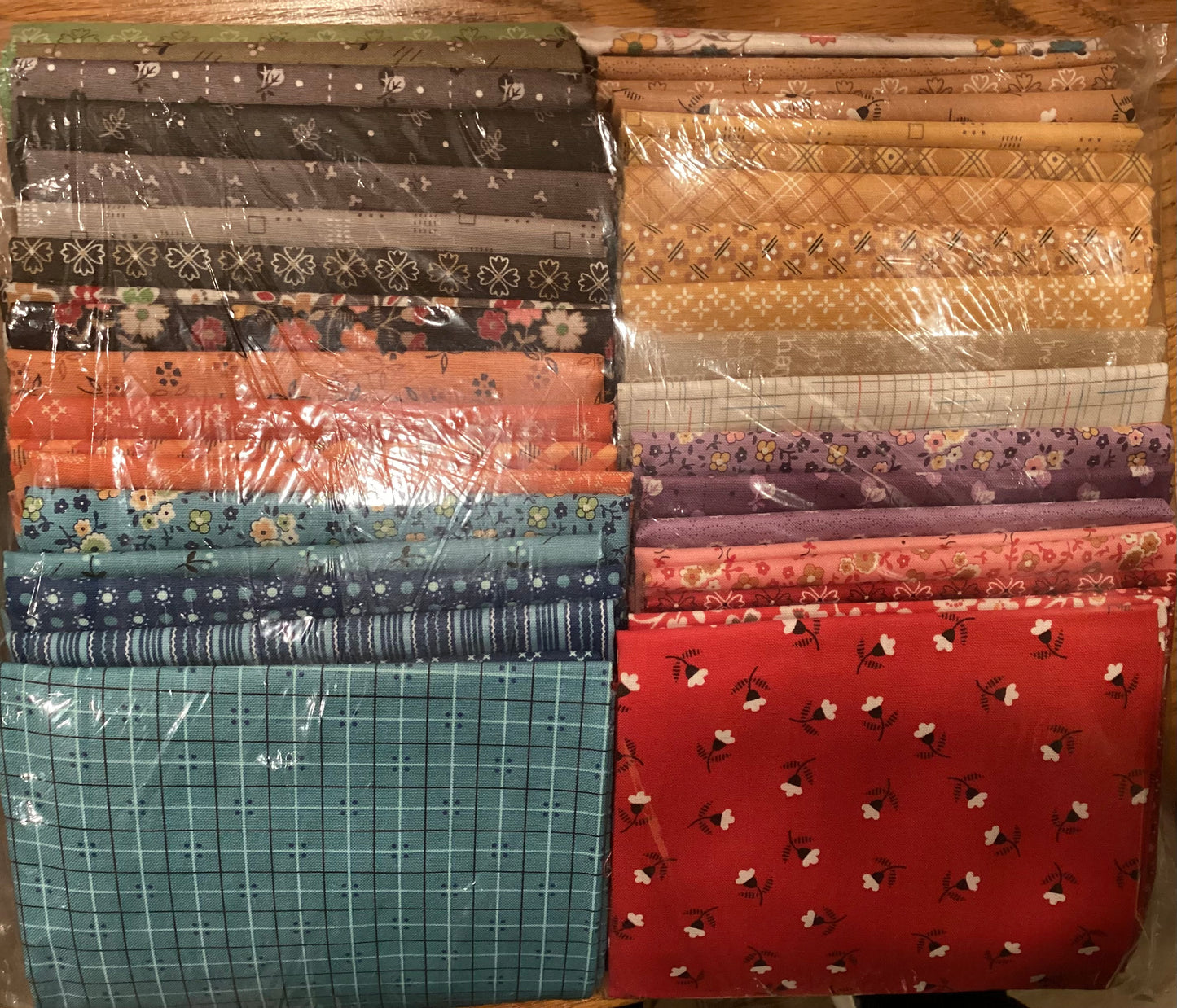 Zinnia Seeds Quilt Kit Featuring Lori Holt Fabrics 76” x 95”