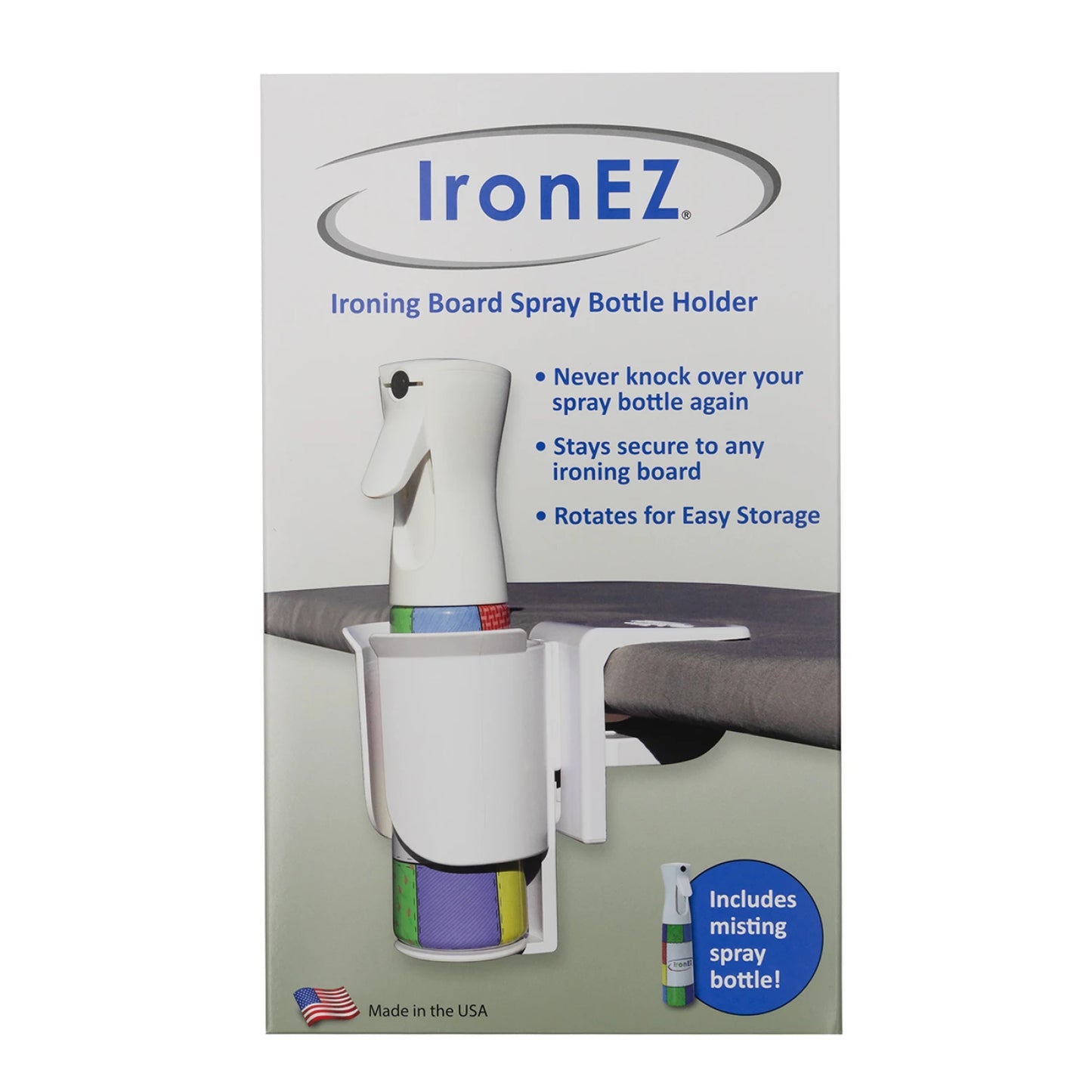 IronEZ Ironing Board Spray Bottle and Holder