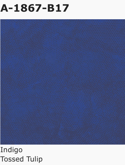 Andover Dimples Style: A, Pattern: 1867, Color: B17 Indigo Tossed Tulip