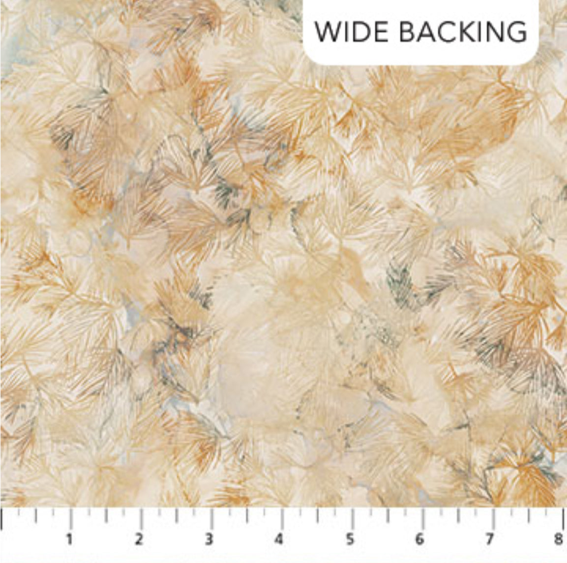 Northcott Silk USA Fox Den Collection B28337-14 Beige Pine Needles
