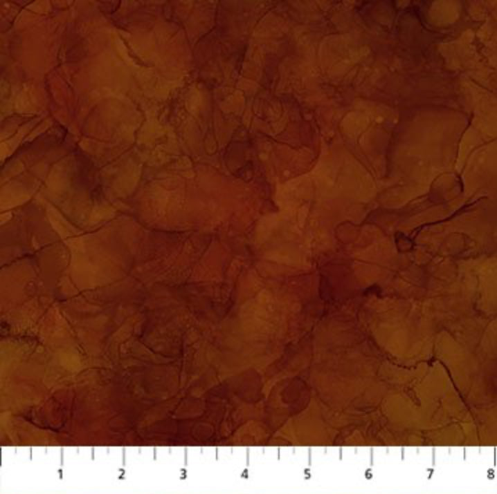 Northcott Silk USA Fox Den Collection DP28339-38 Dark Rust
