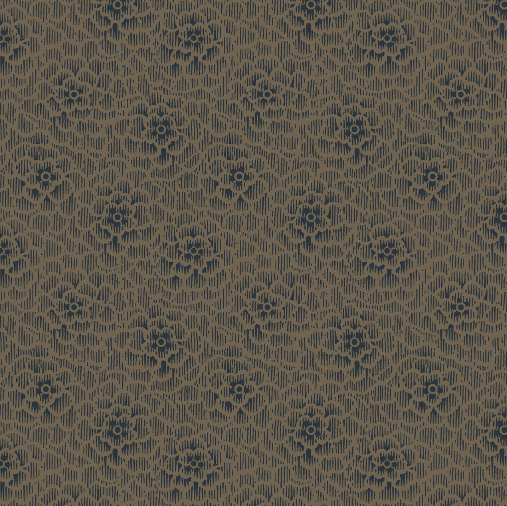 Maywood Studio Dark & Stormy MAS10445-A Chrysanthemum - Brown