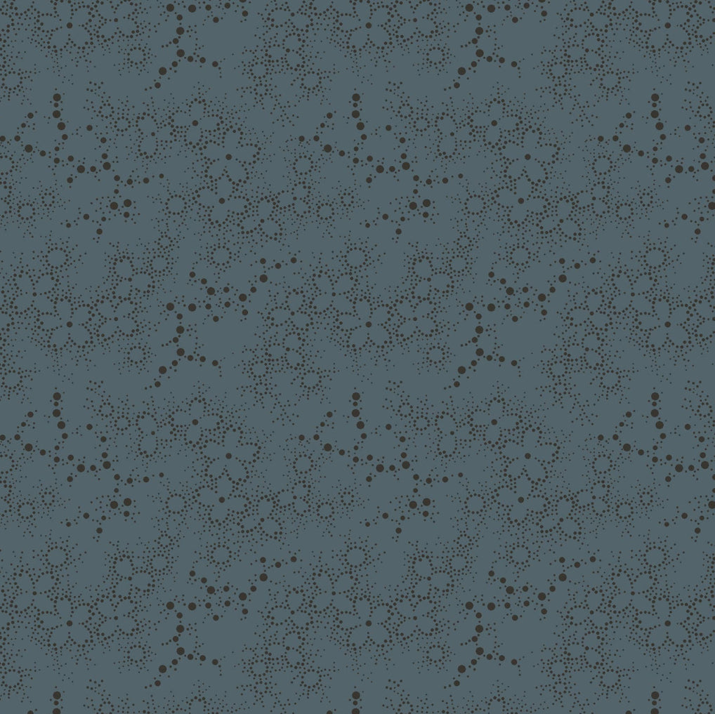 Maywood Studio Dark & Stormy MAS10446-N Dot Flower Navy