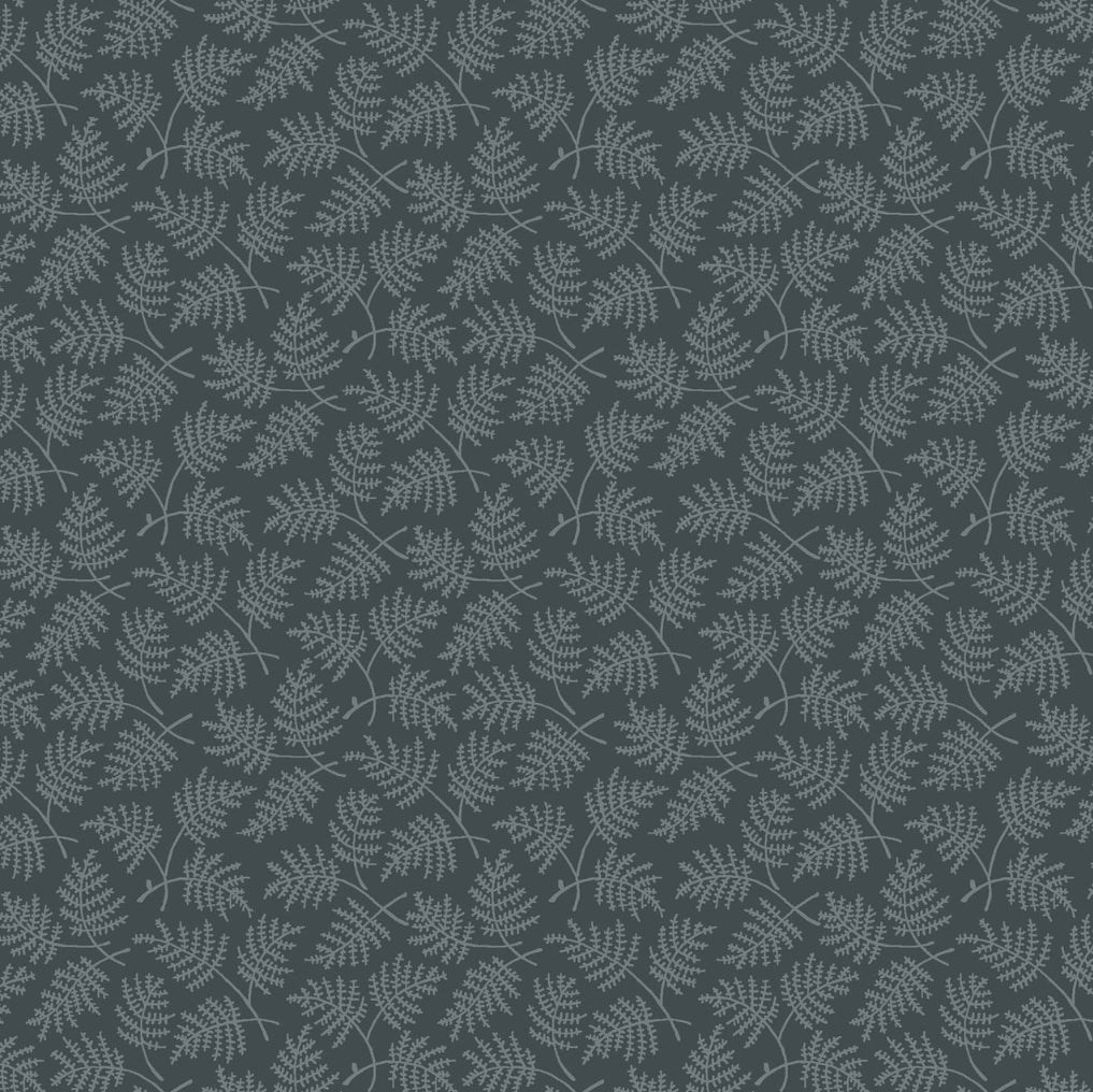 Maywood Studio Dark & Stormy MAS1444-B Tossed Leaves Blue