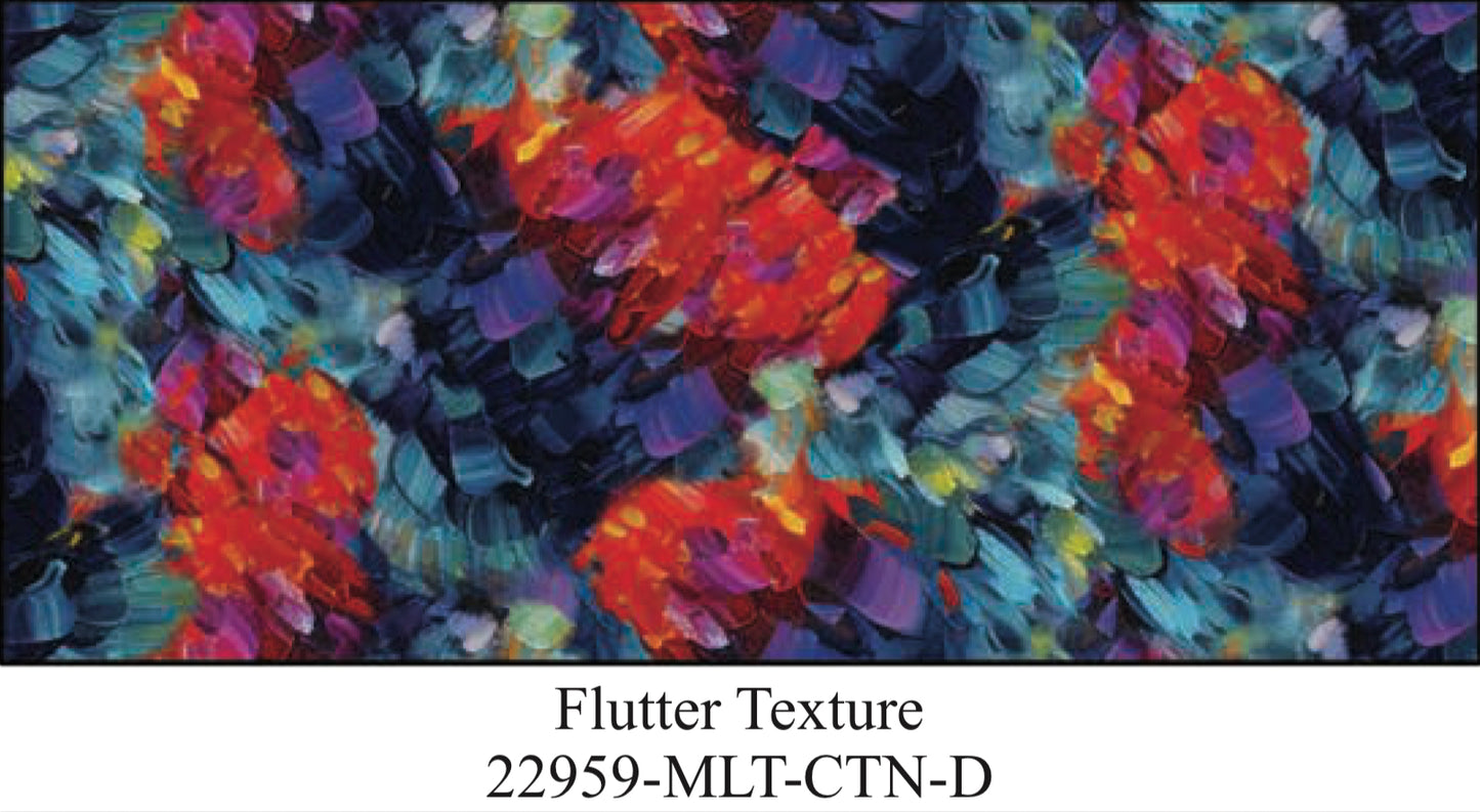 Hummingbird Bouquet 22959-MLT-CTN-D Flutter Texture