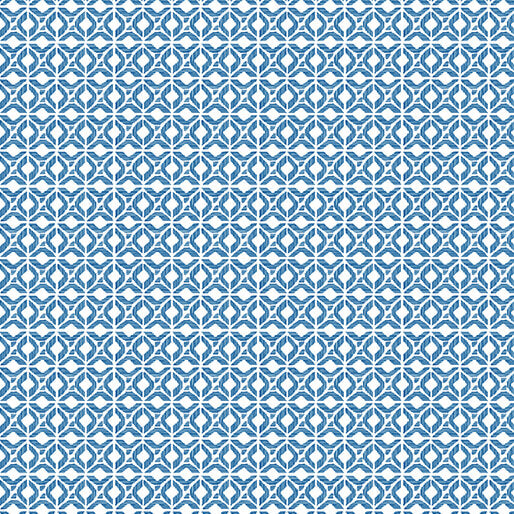 Benartex Bluesette 13449-54 Geo Blue/White