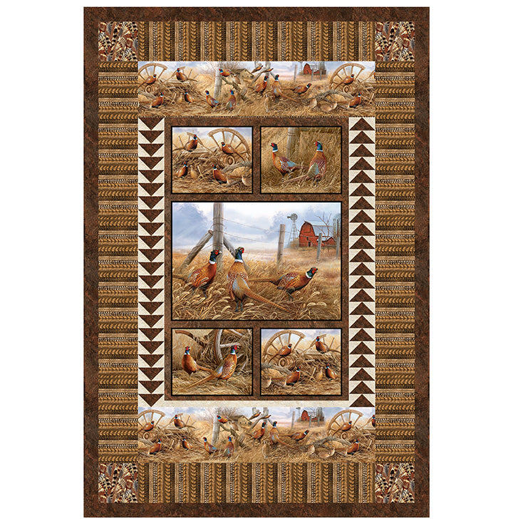 Gathering of Pheasants Quilt Kit